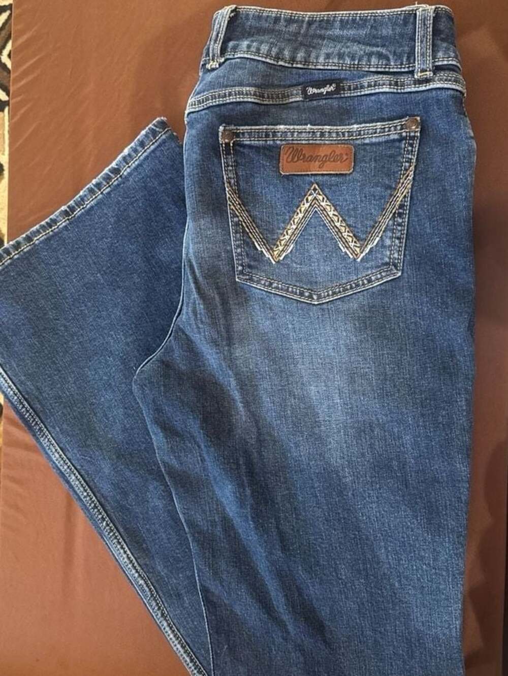 Wrangler Flare Jeans Women 15x34 Western Bell Bottom